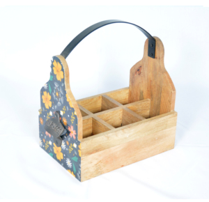 Customizable Mango Wood Wine <b>Bottle</b> Holder Serving Caddy New Design Kitchenware Bar Usage Decorative Stand Wine <b>Storage</b> holder - Product Image 5