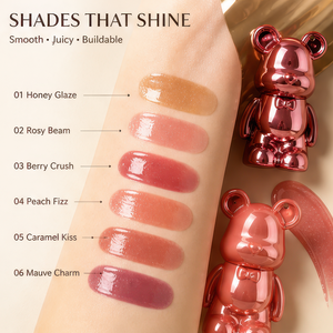 Brillo Labial Orgánico de 1.5g, Antiadherente, Aspecto Natural, Diseño de Oso Violento de Dibujos Animados, para Niñas, Marca Privada - Product Image 2