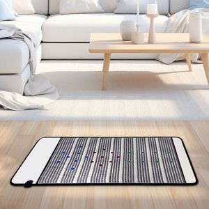 Tapis de yoga magnétique Pemf jaune clair avec cristaux blancs citrine pour une amélioration de l'ambiance positive - Product Image 5