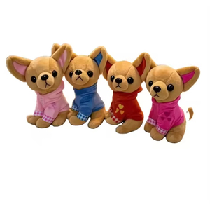 Jouet Peluche Chihuahua 17 Cm - Câlin Doux, Décoration Enfant, Cadeau Anniversaire - Peluche Animale Mignonne