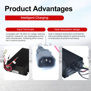 Suministro de piezas de montacargas OEM 100-240V cargador de batería de entrada 24V 10A para transpaleta eléctrica <span class=keywords><strong>EP</strong></span> - Product Image 4