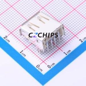 87520-0010BLF USB Connector Bent Lead Through Hole Connector Type-A USB 2.0 Female Right Angle Insert - Product Image 2