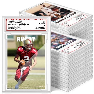 Hot Selling Acrylic Trading <b>Cards</b> <b>Protector</b> Case Acrylic Clear Graded <b>Card</b> Holders Label Position Hard <b>Card</b> Sleeves - Product Image 1