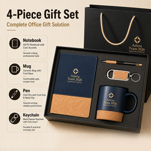 Client Appreciation Gift Collection With Cork Notebook Coffee Mug Pen Set Custom Logo Corporate Thank You Business <b>Present</b> - Product Image 1