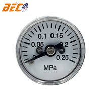 Factory Direct 0-0.25MPa 25mm Mini Stainless Steel Pressure Gauge with Brass Thread M10*1