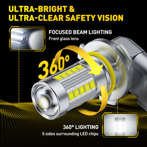 หลอดไฟ LED AUXITO 9006 HB4 แสงสีขาว 6500K 6000K ไฟตัดหมอก ไฟเดย์ไลท์ DRL - Product Image 3