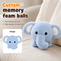 Peluche personnalisée en forme d'éléphant, jouet anti-stress souple et rond, peluche Kawaii pour la vente en gros