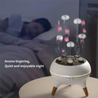 Humidificateur de pulvérisation de méduses de chambre à coucher Smart Home avec volcan de feu 3D et diffuseur de flamme Lumière chaude Garantie 1 an