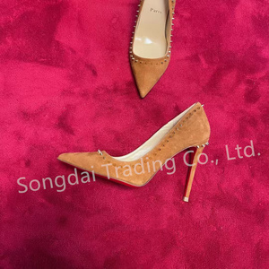 2026 Women's Luxury Designer Thin <b>Heels</b> Sandals Red Bottom High <b>Heels</b> Dress Shoes with Rivet <b>Studded</b> Pumps - Product Image 4