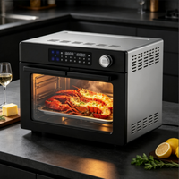 Four à air numérique à portes françaises grande capacité, four à convection de comptoir multifonction pour friture à l'air, cuisson et rôtissage