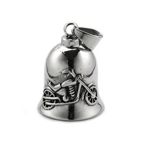 Nouveau Pendentif Moto Vintage Viking Punk en Acier Inoxydable, Cloche de Jésus, Cloche de Gardien, Cloche d'Exorciste, Cloches Gremlin, Logo Personnalisé 2026 - Product Image 1