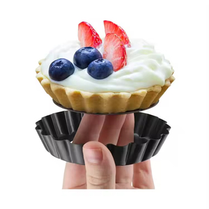 <span class=keywords><strong>Moule</strong></span> à <span class=keywords><strong>tarte</strong></span> cannelé antiadhésif en acier au carbone avec fond amovible, mini <span class=keywords><strong>moule</strong></span> à quiche rond cannelé pour la pâtisserie maison - Product Image 1