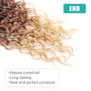 Extensiones de Cabello Personalizadas de 24 Pulgadas, Estilo Nu Locs con Ondas en los Extremos, Pre-enlazadas, Cabello Rizado para Crochet, Estilo Gitano - Product Image 4