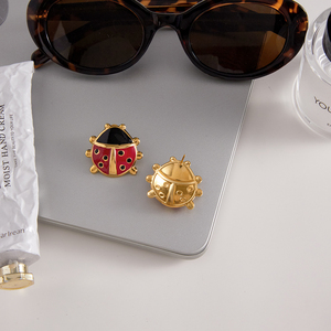 Set di Gioielli J&D Elegante a Forma di <span class=keywords><strong>Coccinella</strong></span>, Placcato Oro 18k, Acciaio Inossidabile, Orecchini e <span class=keywords><strong>Collana</strong></span> Classici a Forma di <span class=keywords><strong>Coccinella</strong></span> - Product Image 5