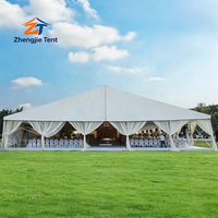 Tente d'événement imperméable en PVC et alliage d'aluminium 30x50m avec impression de logo personnalisé pour lancement de produits, expositions et fêtes en plein air