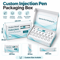 Boîte d'emballage personnalisée pour stylo injecteur PPepti avec doublure en EVA, boîte de rangement pour aiguilles médicales, boîte pliable pour avion avec impression