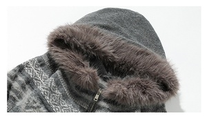 Cárdigan Unisex Grueso y Transpirable con Diseño Fair Isle, Bloques de Color, Estilo Vintage para Parejas, Holgado, Abierto por Delante, Tejido Acogedor para Invierno, Ropa Urbana - Product Image 4