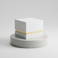 Boîte à bougie de luxe rigide et plate personnalisée avec couvercle magnétique doré en carton sérigraphié pour emballage cadeau