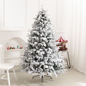 DAMAI Artificial Christmas <b>Tree</b> with <b>LED</b> <b>Lights</b> Snow Flocked Full Prelighted Xmas <b>Tree</b> Foldable Stand - Product Image 3