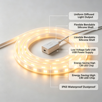 Bande LED diffuse SMD2835 à haut lumen, éclairage anti-éblouissement sans ombre, longueur personnalisée, bande de rétroéclairage publicitaire commercial 30W-400W