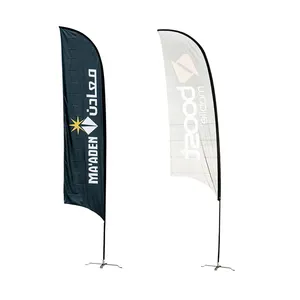 Bandeira de penas de praia para feiras comerciais com logotipo e tamanho personalizado de qualidade premium