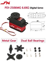 Servo JX PDI-2506MG 24.8g 6.2kg.cm con Engranajes Metálicos, Carcasa Central de Aluminio CNC y Doble Rodamiento para Planeadores RC y Aviones de Ala Fija