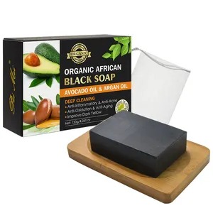 Soap Whitening Skin Organic African Black Soap Avocado Argan Oil Natural Soap