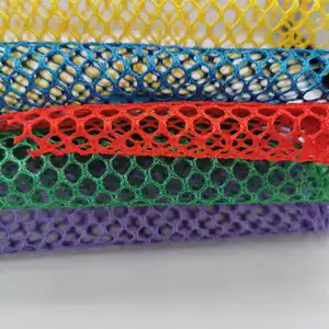 Top selling 100% Polyester blue thick mesh fabric for laundry bag