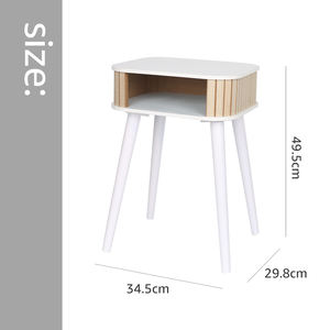 أريكة غرفة نوم طبيعية قابلة للإزالة بلون مخصص-سرير خشبي بجانب السرير - Product Image 5