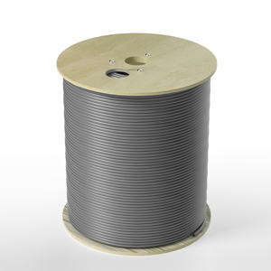 75 Ohm <span class=keywords><strong>RG6</strong></span> Cabo <span class=keywords><strong>Coaxial</strong></span> Conformidade RoHS BC/CCS Espuma PE Multicamadas Al Folha Blindagem PVC LSZH Revestimento Disponível 10-305M Comprimento - Product Image 1