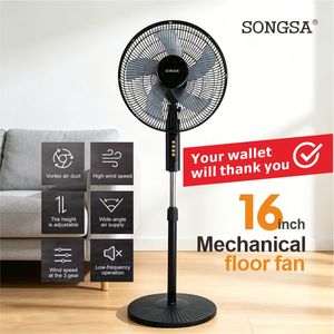 Low Price 16 Inch Portable Standing Pedestal Fan Home Floor Oscillating With Mechanical <b>Control</b> <b>Stand</b> for Household Use - Product Image 1