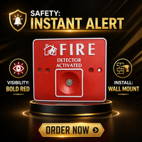 Indicateur LED mural conventionnel pour alarme incendie, 24V CC, pour applications de détecteurs de fumée dissimulés, usine OEM