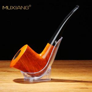 Muxiang Tobacco Pipe Holder Bent Type Transparent Single Pipe Rack For Smoking Pipes - Product Image 1