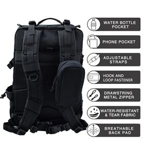 Sac à dos tactique pour hommes, sac à dos robuste Molle grand sac à dos, sac à dos pour ordinateur portable Voyage - Product Image 4