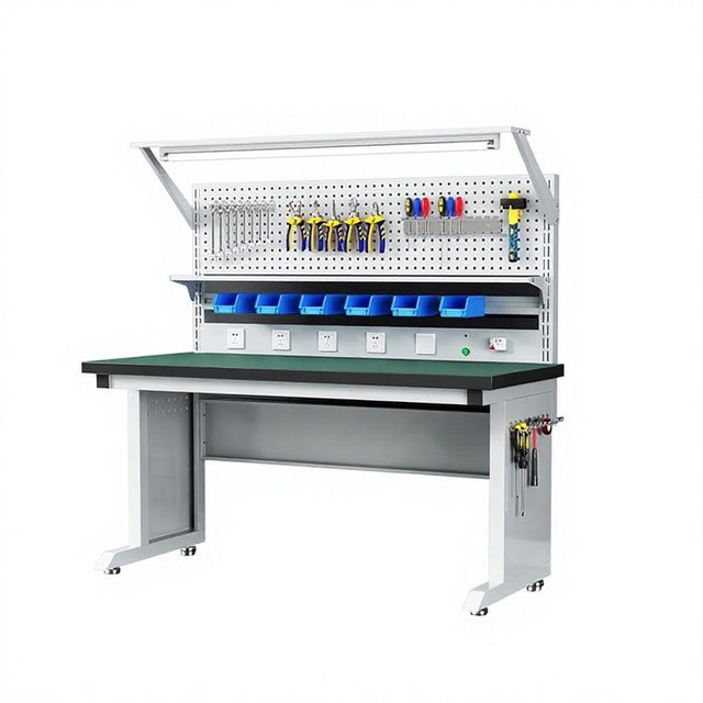Heavy-duty Anti-static Workbench OEM ODM Adjustable Foot with Drawers Capable of Bearing a Load of 800 Kilograms Industrial Gray