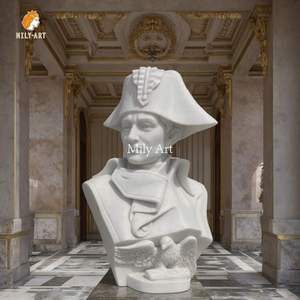 Statue <span class=keywords><strong>de</strong></span> <span class=keywords><strong>buste</strong></span> Mapoleon en marbre blanc classique au design personnalisé à vendre - Product Image 4