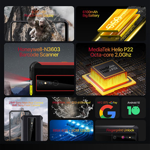 Fyj-Fp1 Pro Cầm Tay 6.35Inch NFC IP68 Điện Thoại Di Động Không Thấm Nước 6100MAh Quét Mã Vạch Honeywell Không Dây Xách Tay PDA Máy - Product Image 5