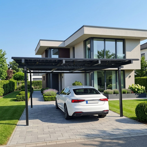 Abri <span class=keywords><strong>solaire</strong></span> pour voiture en aluminium antirouille avec panneaux solaires pour la protection des véhicules et l'efficacité énergétique - Product Image 1