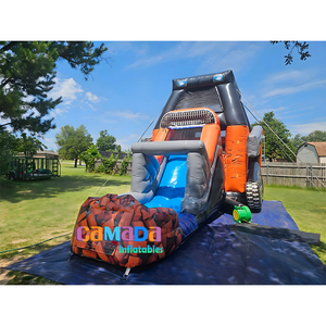 Castillo hinchable inflable de nuevo diseño, modelo de coche inflable, Bulldozer, parque infantil, Castillo de salto de PVC y tobogán combinado para niños - Product Image 3