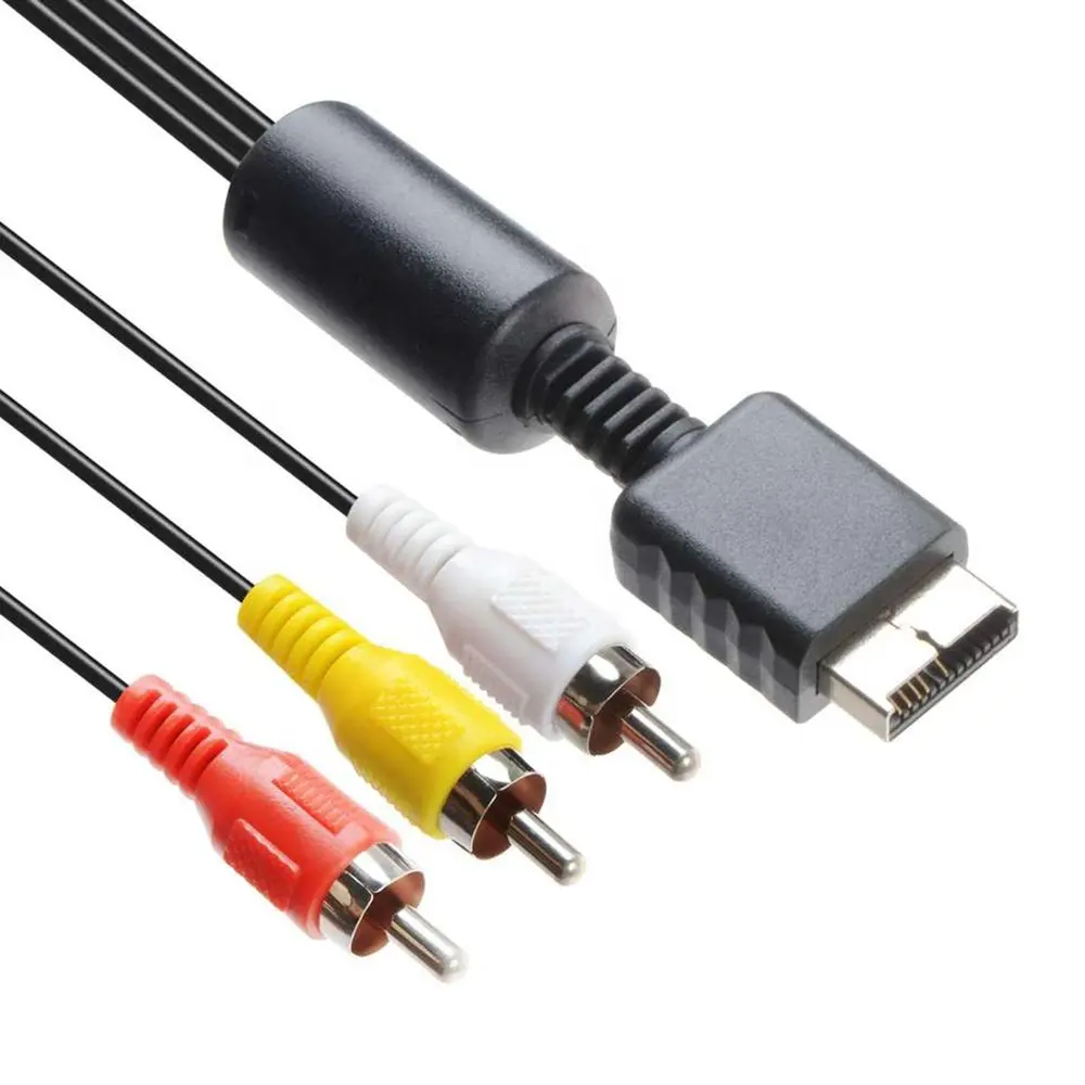 Multi Component Games Audio Video AV Cable to RCA Replacement for SONY PS2 PS3 PlayStation Console TV Game System Cord