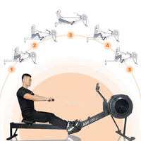 Máquina de remo ergométrica para entrenamiento cardiovascular intenso Ejercicio de cuerpo completo en una unidad de remeros de calidad