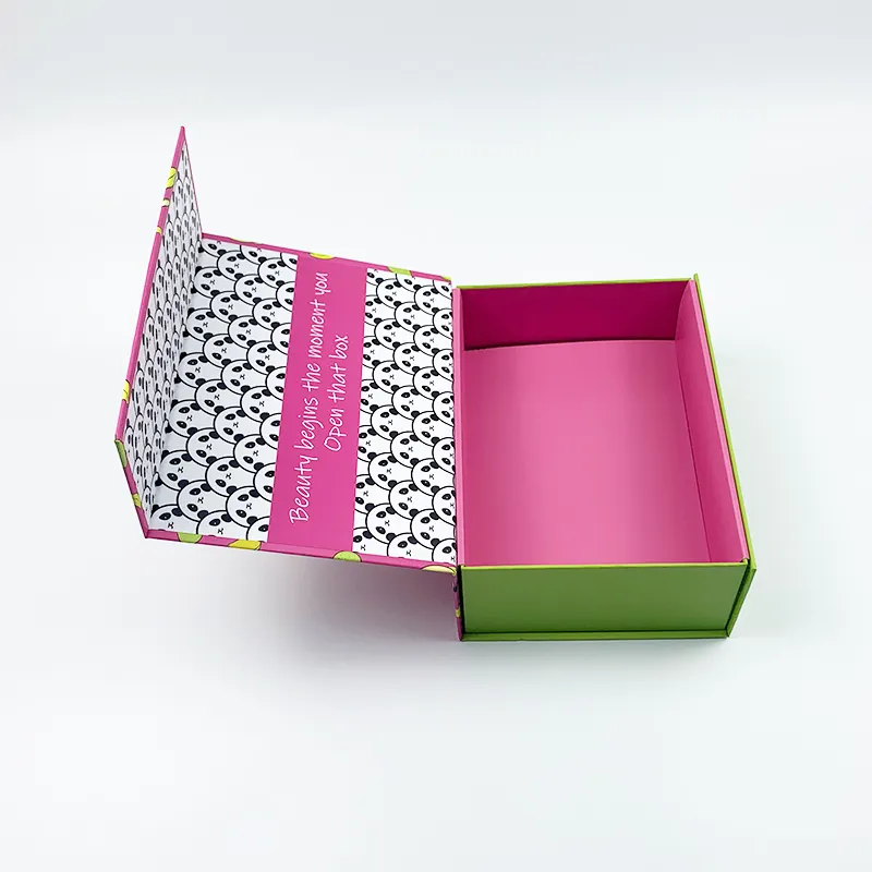 Emballage de produit magnétique personnalisé rose vide moyen pour soin de la peau boîtes personnalisées boîtes cadeau magnétiques emballage luxe avec logo
