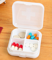Caja Organizadora de Pastillas Pequeña al por Mayor - Estuche Portátil de Plástico para Joyas, Caja de Viaje de Doble Uso para Pastillas y Pequeños Accesorios