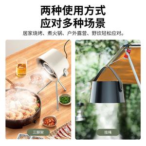 Piccola <span class=keywords><strong>cappa</strong></span> da tavolo portatile <span class=keywords><strong>con</strong></span> impugnatura a sospensione scarico ventilato per Hot Pot da esterno barbecue Grill uso domestico - Product Image 6