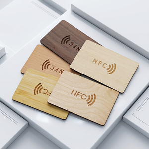 Carte de contrôle d'accès NFC RFID en bois, mini-étiquette 13,56 MHz, carte de visite intelligente - Product Image 6