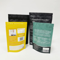 Sacs d'emballage alimentaire en plastique refermables de qualité alimentaire pour thé, imprimés numériquement sur mesure, 100g, 250g, 500g, pour sachets à fond plat en aluminium