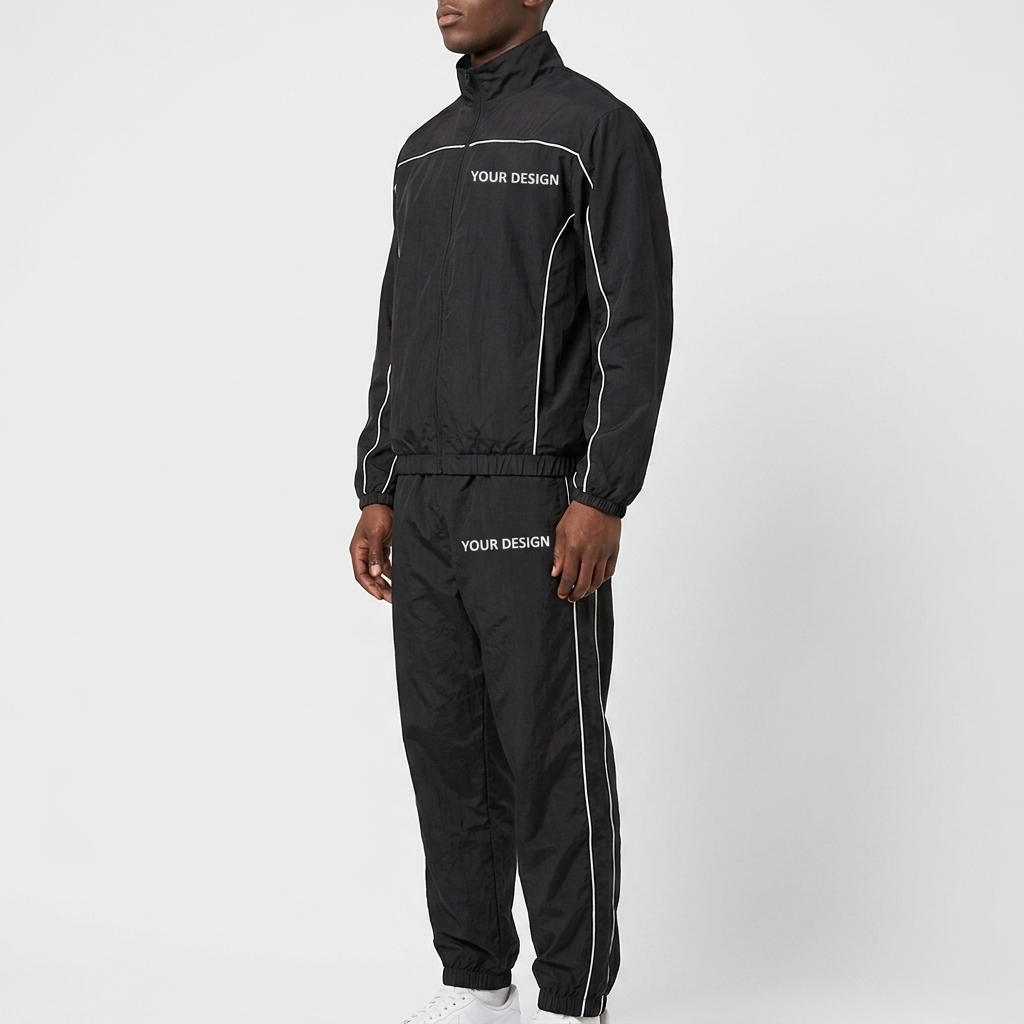 Wholesale Custom OEM Embroidery Waterproof Mens Sweat Suit Tracksuit Sport Set with Zippers Training Wear Factory · image 4