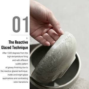 Vente en gros directe d'usine, Style nordique Restaurant en céramique rustique porcelaine service <span class=keywords><strong>de</strong></span> <span class=keywords><strong>fruits</strong></span> bols à <span class=keywords><strong>salade</strong></span> bol à soupe - Product Image 3