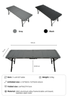 Nouvelle table de cuisson modulaire IGT pliable 5 unités en aluminium multifonction portable pour camping en extérieur 2025