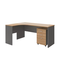 Table d'ordinateur de bureau longue en forme de L, moderne et simple avec tiroir, armoire de rangement